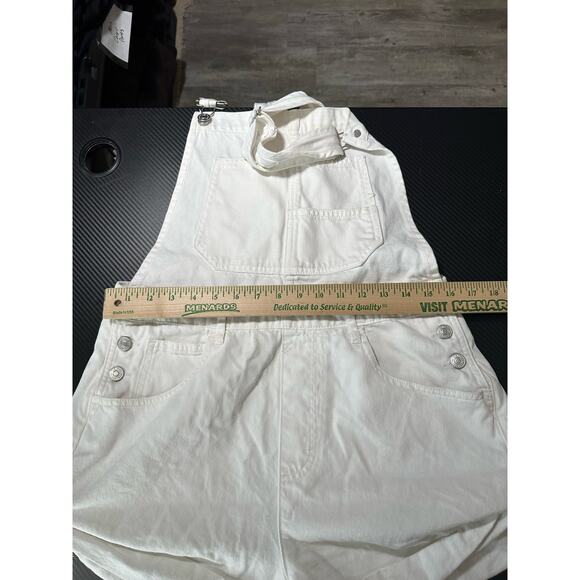 We The Free Ziggy Shortalls Short Overalls White Artist Classic Boho Size Small - Picture 4 of 10
